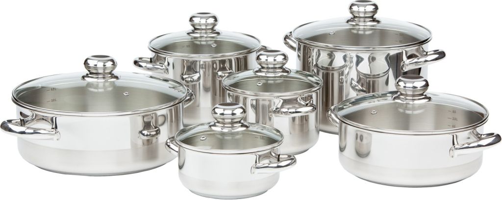 Premium-Kochgeschirr-Set 12-teilig