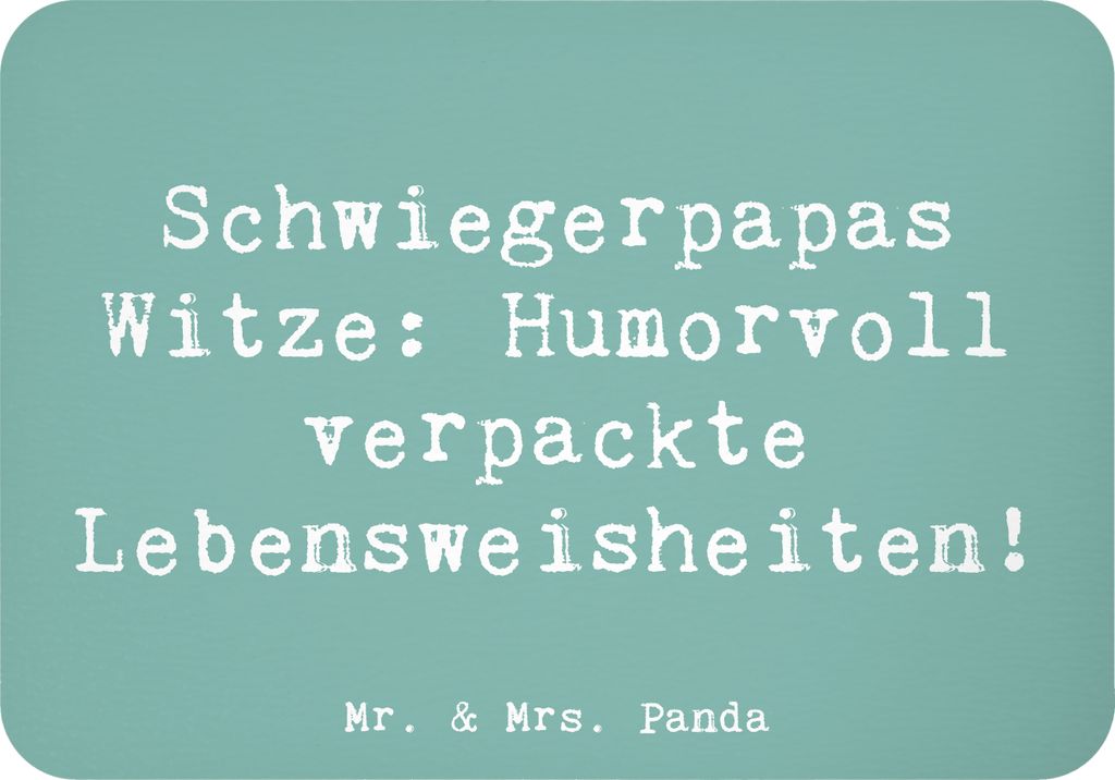Mr. & Mrs. Panda Kühlschrankmagnet Spruch Schwiegerpapa Witze - Meeresbrise - Geschenk, Verwandte, Humor, Lebensweisheiten, magnet, Handarbeit, hu...