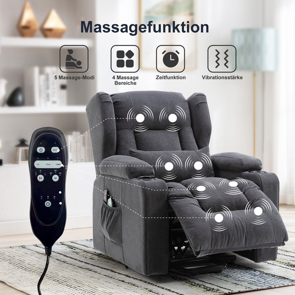 COMHOMA Relaxsessel Aufstehhilfe Massagesessel Produktbild 8