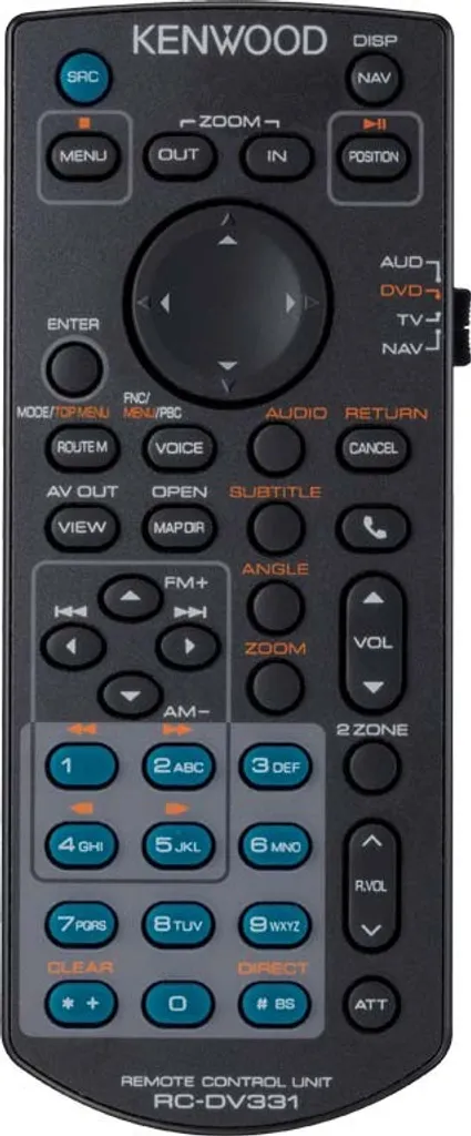 Télécommande infrarouge Kenwood KNA-RCDV331 à 10 touches pour KVT 526