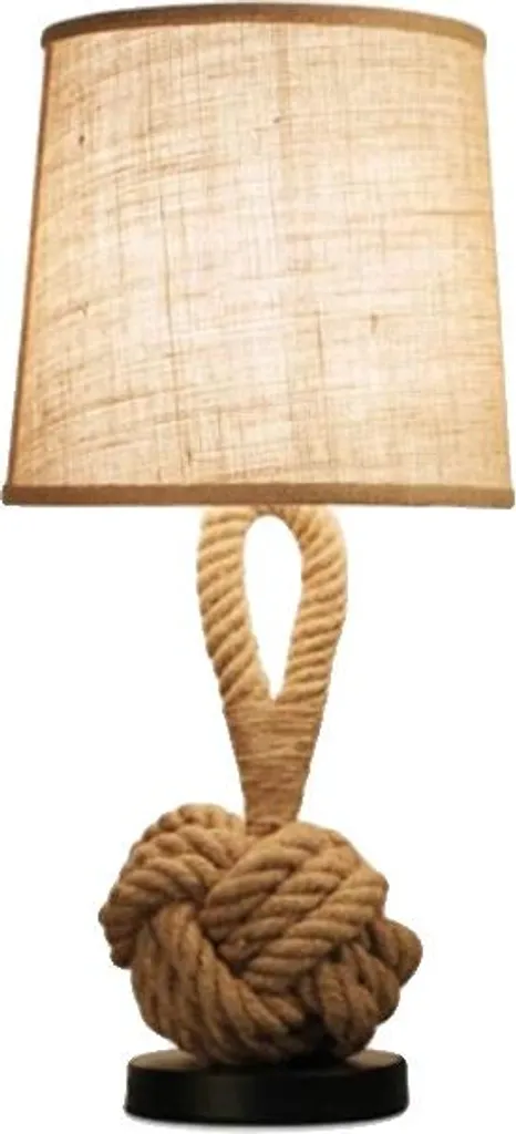 Lampe de chevet vintage en rotin et fer, ambiance tamisée chambre E27