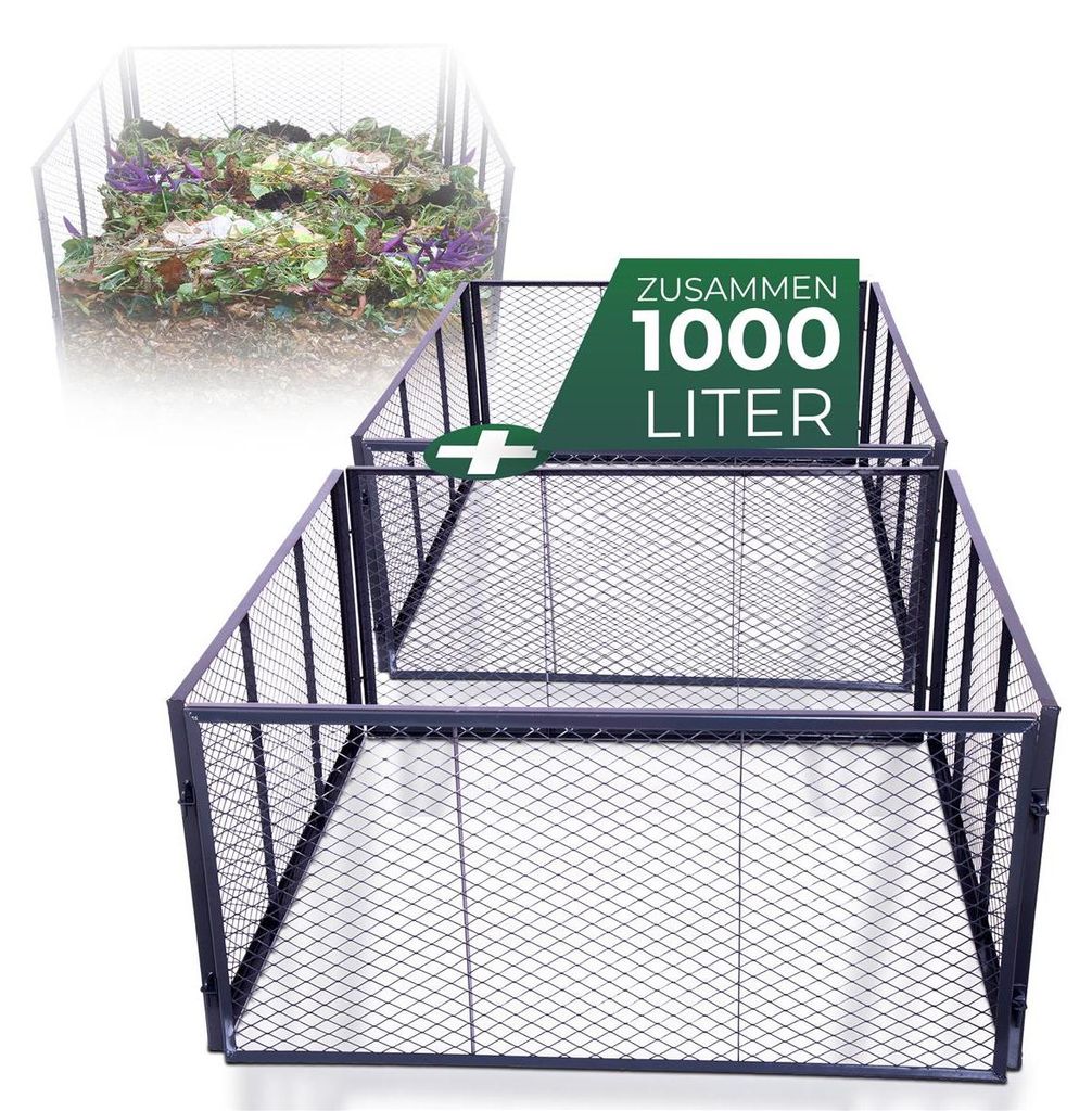 Novatool Garten-Komposter Metall 100x100x100 cm, mit Produktbild 
