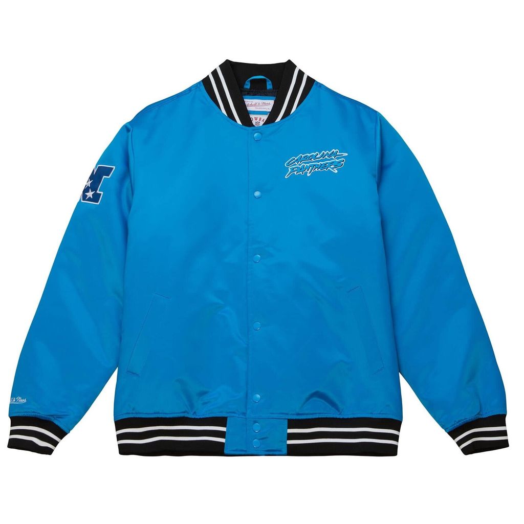 Carolina Panthers NFL Mitchell & Ness Heavyweight Satin Jacke Blau-L