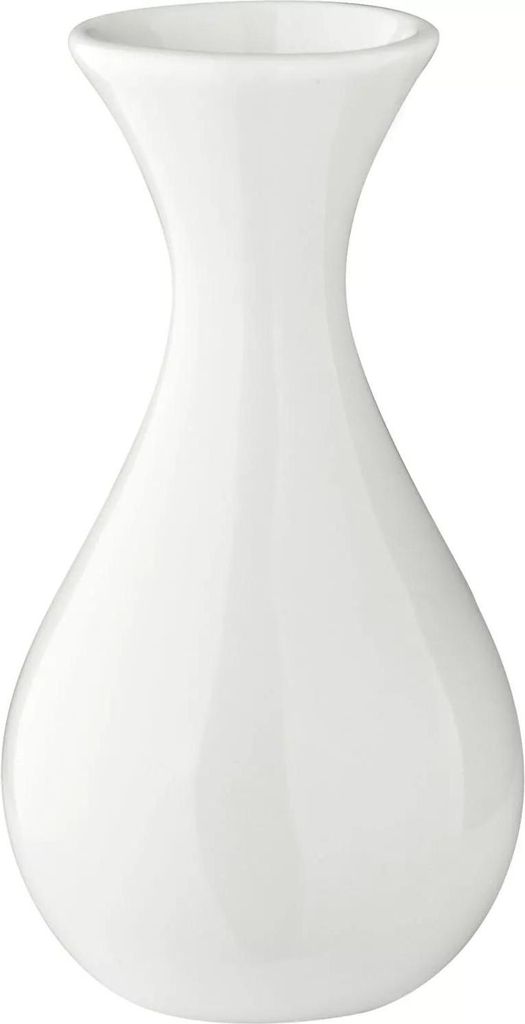 Vase Solo Flaschenform Porzellan 13cm Ø6cm weiß