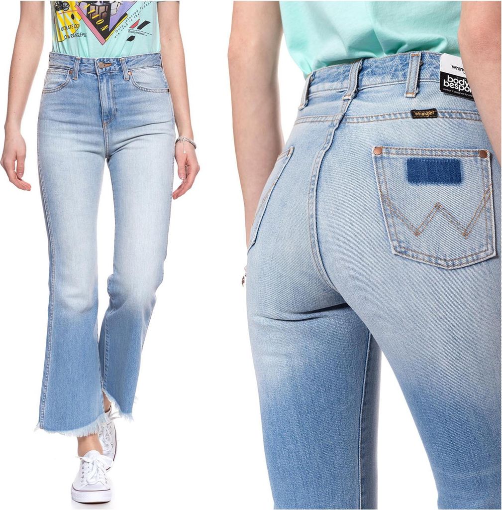 WRANGLER, Damen Jeanshose, Loose fit, RETRO FLARE, W28 L32, Blau, Jeans, baggyjeans, buggy