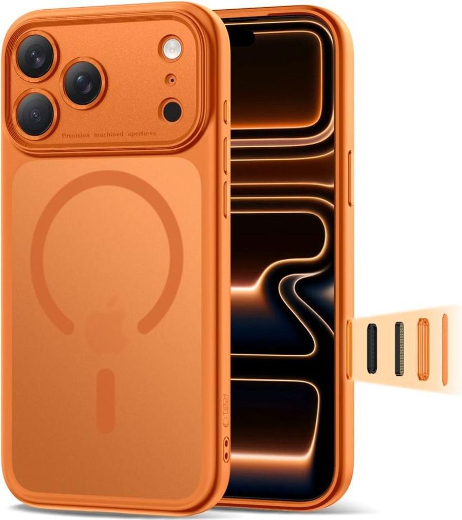 Tech-Protect Magpeak Magsafe CC-skal till iPhone 17 Pro Max - Orange