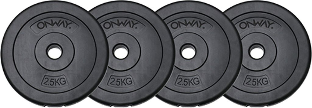 OnWay Ersatz- / Zusatzgewichte für Hantelstangen 4 x 2,5 kg Produktbild 