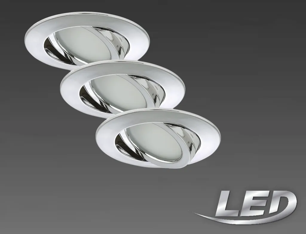Spot LED Encastrable Orientable Chrome Solution Éclairage Zone Lot 3 - 3