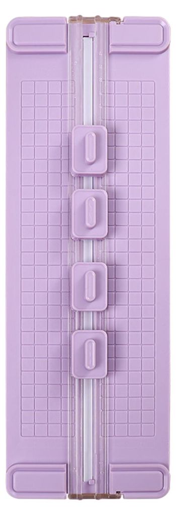 Tragbarer, doppelseitiger Exzenterschneider mit 4-in-1-Klingen, Mini-Papierschneider mit Linealraster, Scrapbooking-Werkzeug für präzise Bastel- ...