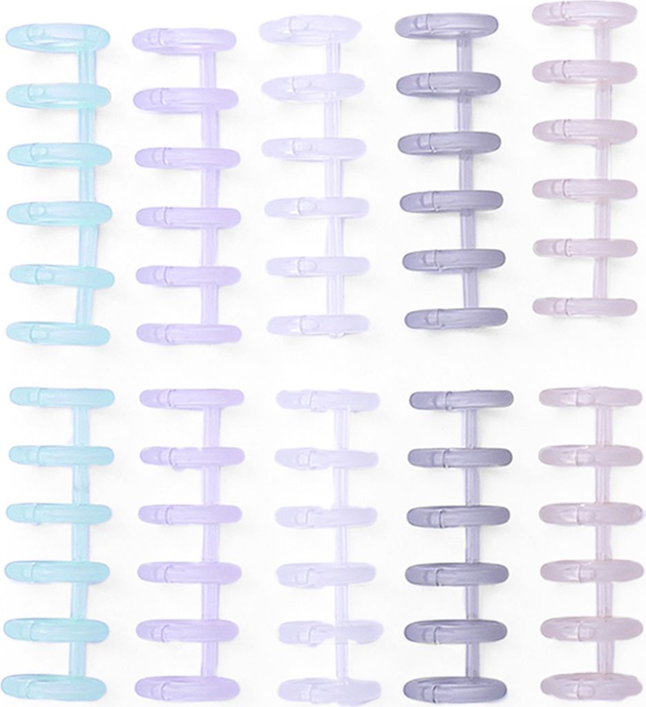 KW-Trio Bindung Rueckenkaemme 6 Loecher Lose Blattbinder Album Ringe fuer DIY Notebook Fotoalbum Tagebuch Buch Kalender 12mm/0.5in Rueckendurchmess...