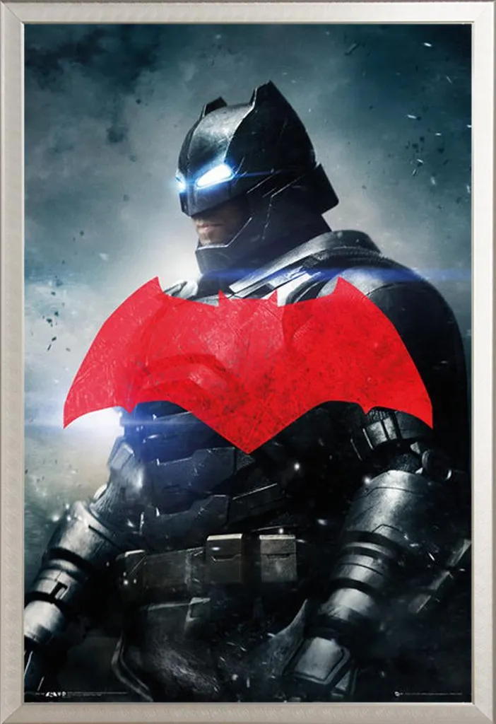 Quadro Batman vs Superman Moderno - Cornice Argento Shinsuke 61x91.5