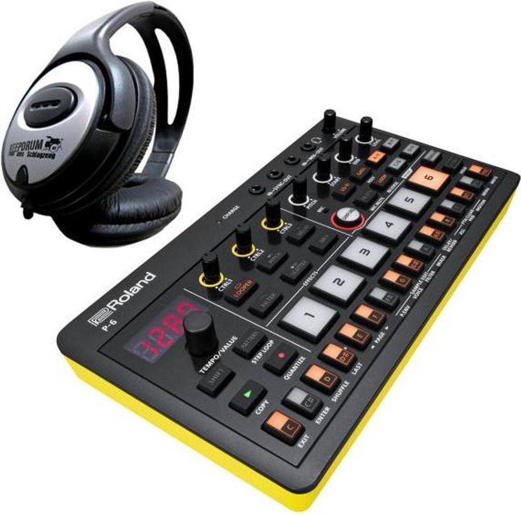 Sampler kreatywny Roland Aira P-6 ze słuchawkami Zdjęcie produktu 