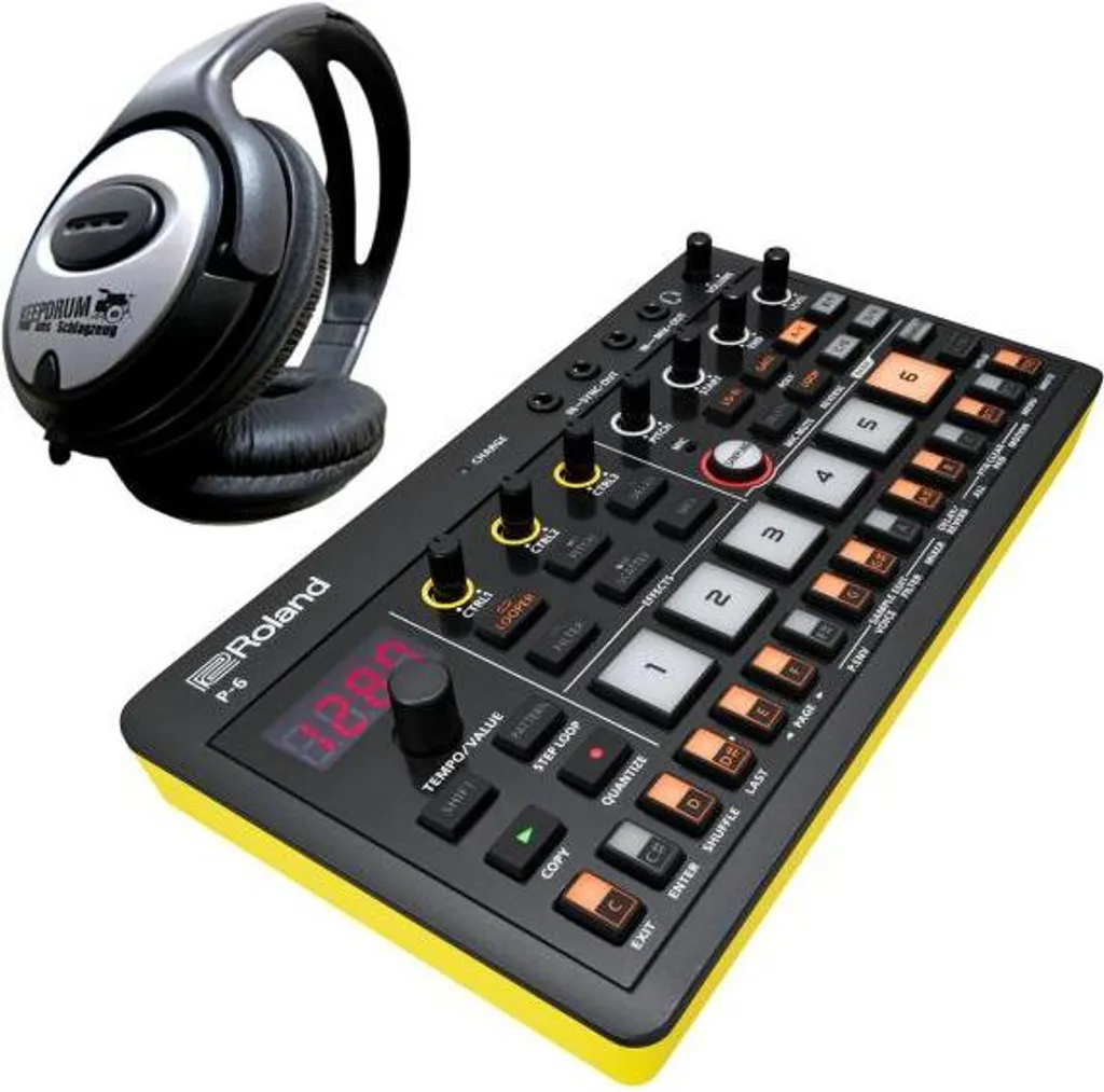 Roland Aira P-6 Creative Sampler avec casque pour production nomade