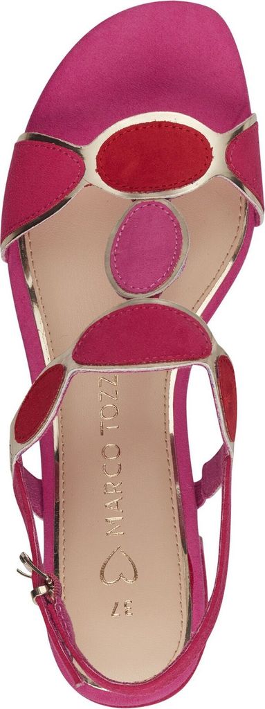 MARCO TOZZI Damen Sandale Textil Sandalette Metallic Produktbild 4