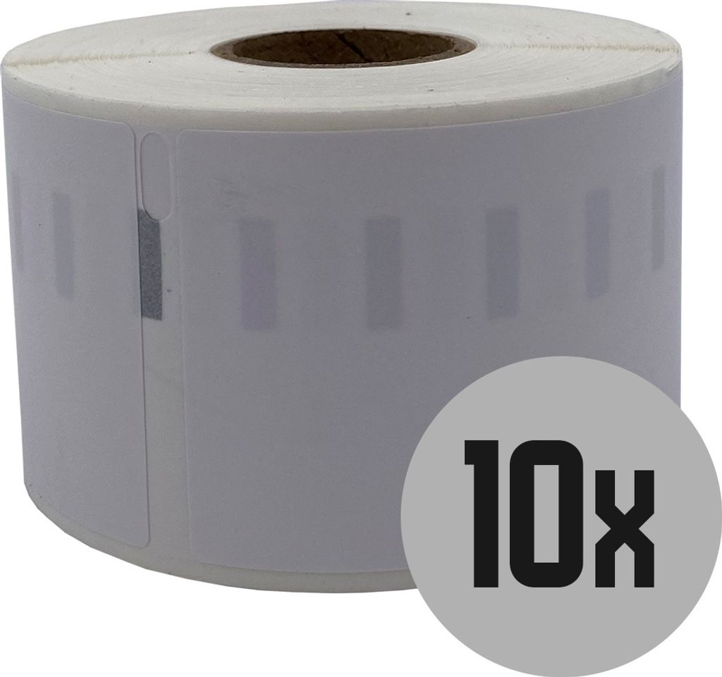 DULA Labels - Kompatibel mit Dymo 11356 / S0722560 - Abnehmbar - Weiß - Namensschildetiketten - 10 Rollen - 41 x 89 mm - 300 Etiketten pro Rolle