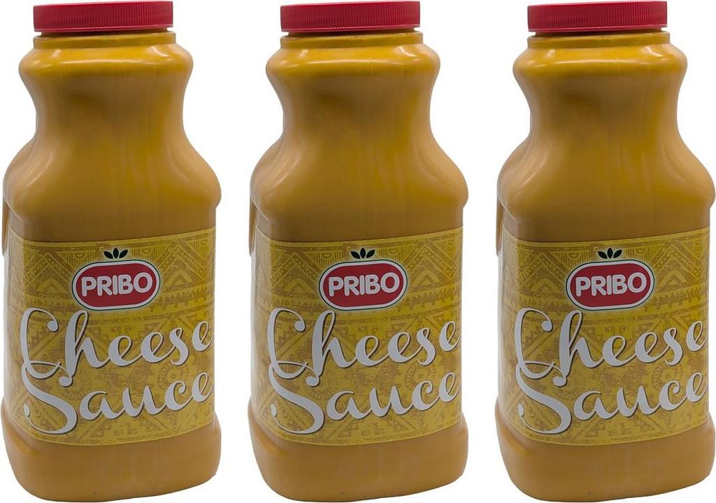 Große Cheese-Sauce Käse-Soße, Dip-Topping-Spoße, einfache Dosierung & Lagerung, von PRIBO 3x 2400ml