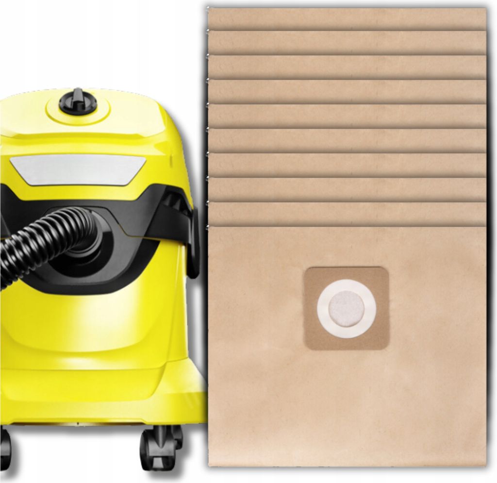 10 sacs d'aspirateur WD3 KARCHER, papier, STARKE, épais, Image du produit 