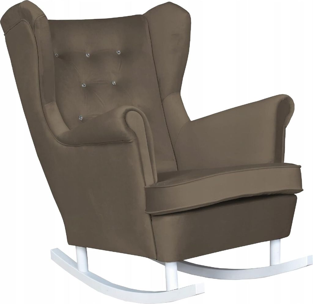 Family Meble Schaukelsessel Diana Relaxsessel Skandinavisch Bequemer Ohrensessel Loungesessel Fernsehsessel Für Wohnzimmer Schlafzimmer Büro (NEW...
