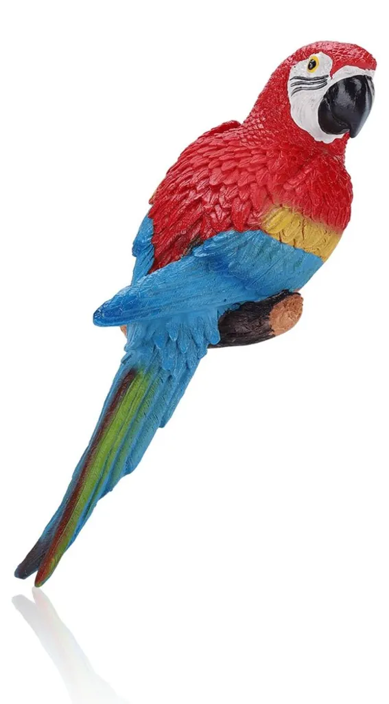 Décoration perroquet à suspendre en extérieur, sculpture d'oiseau exotique
