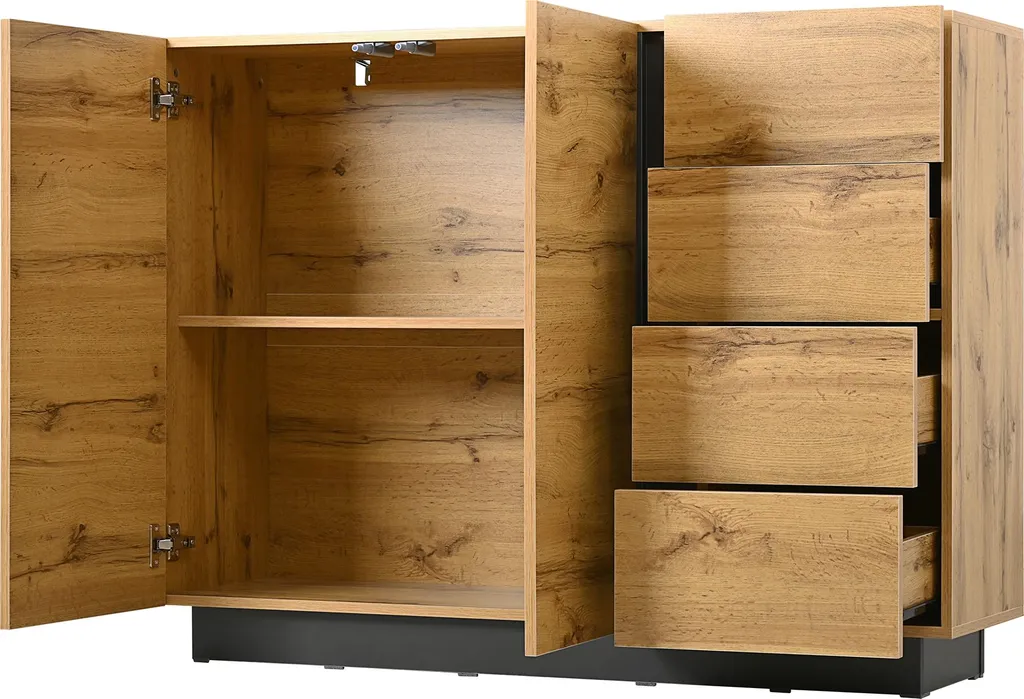 Meuble de salon pour optimiser l'espace avec buffet bas OKWISH - 6