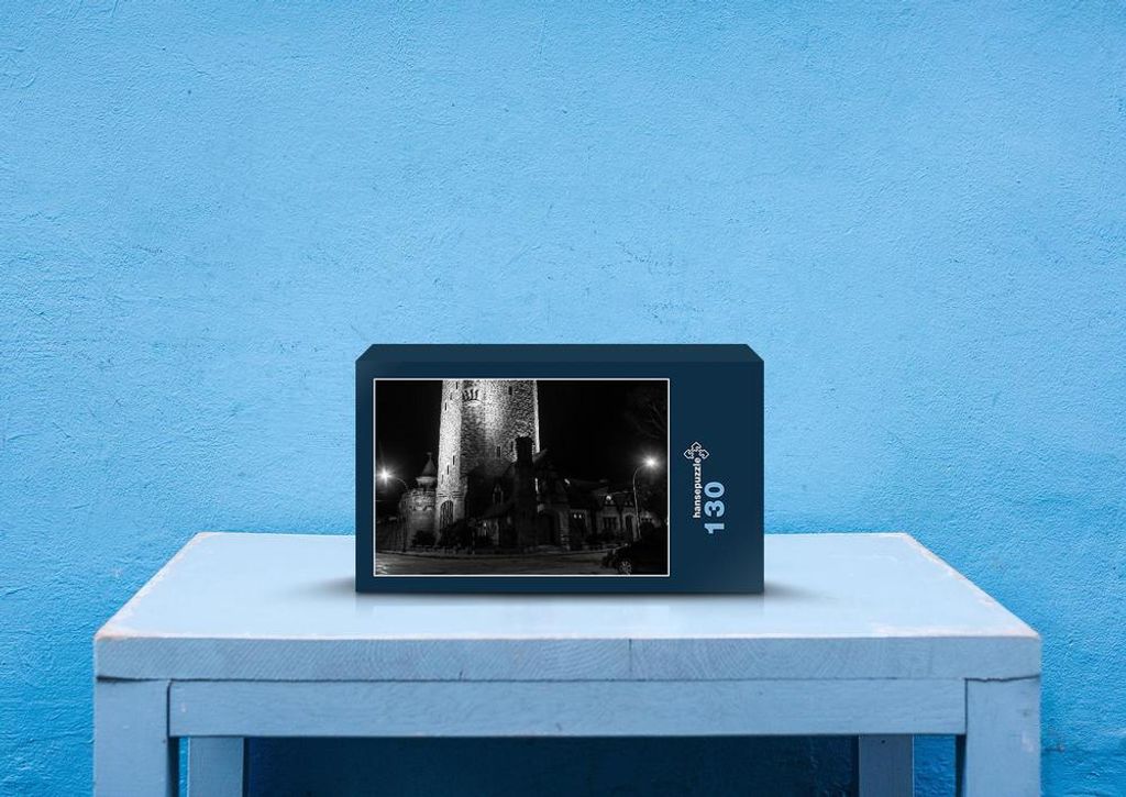 hansepuzzle 60362 - Turm Puzzle, 130 Teile, Hintergründe, 28,7 x 20,0cm mit hochwertiger Aufbewahrung, Kartonbox und wiederverschließbarem Beutel