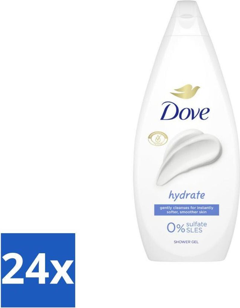 Dove Duschcreme - Hydrate - 720 ml - Vorteilspack - 24 Stücke