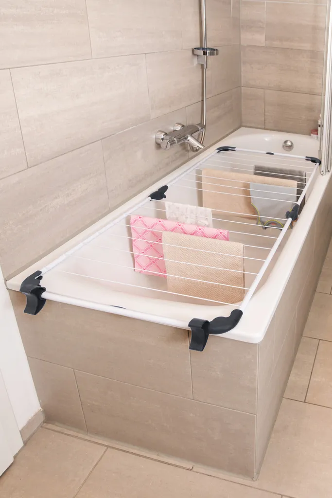 Étendoir à linge de baignoire Vileda Acrobath ajustable et compact