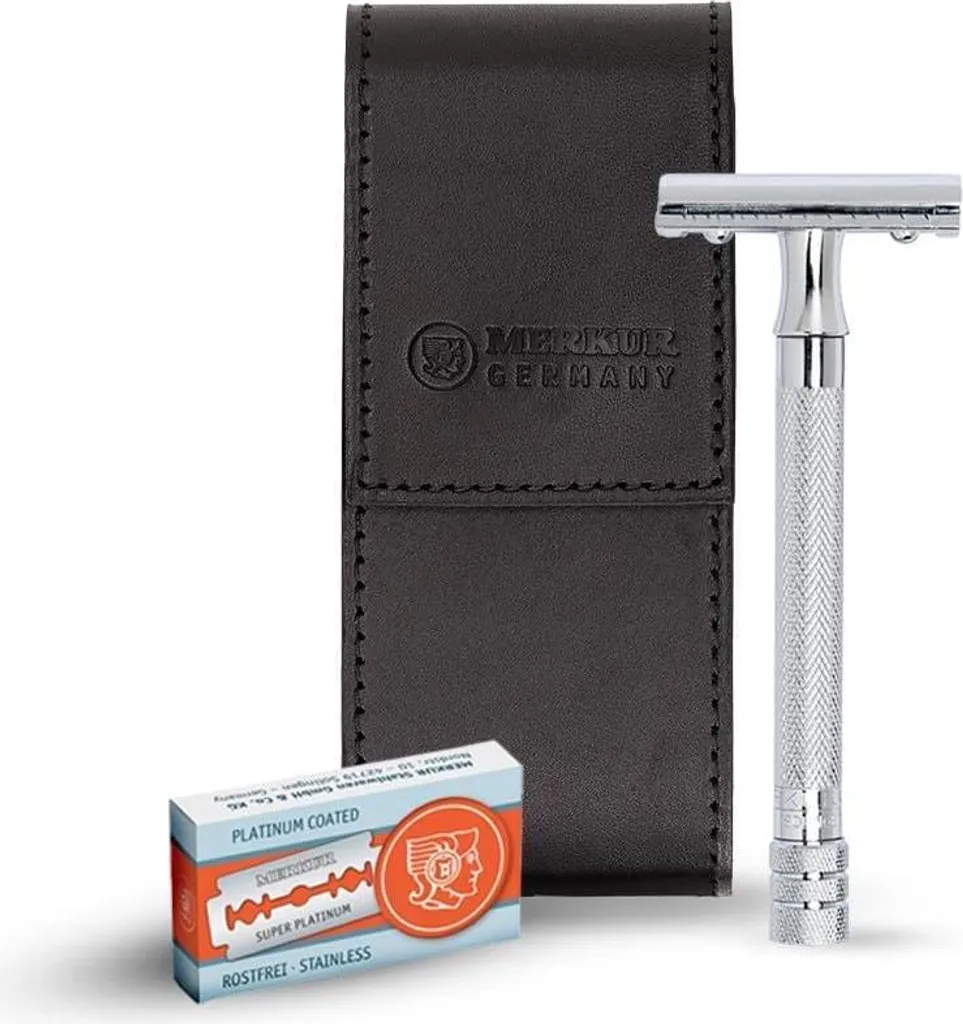 Merkur 23001 Kit de rasage traditionnel complet avec rasoir de sûreté