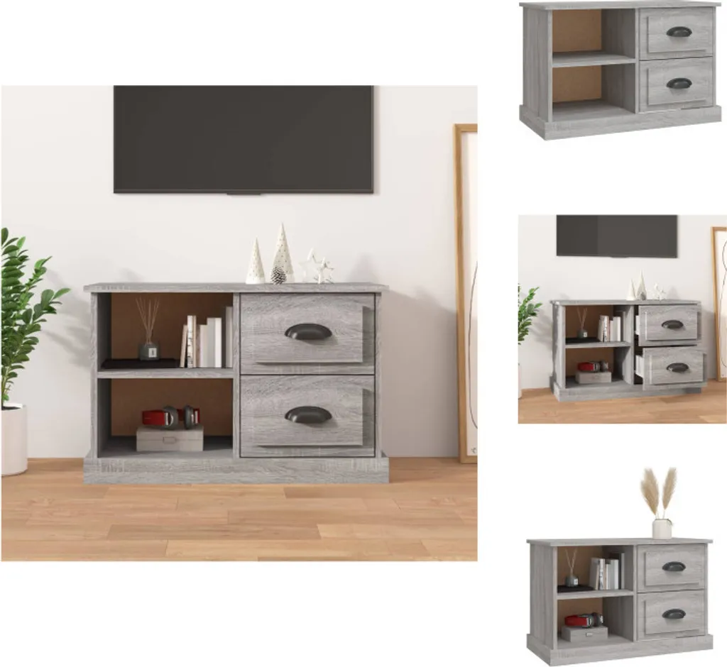 vidaXL Mobile Porta TV Grigio Sonoma in Legno 73x35,5x47,5 cm