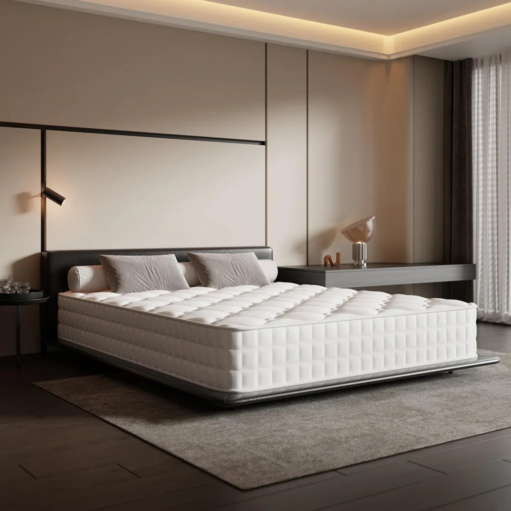 Matelas Aiibot 90x200 cm à ressorts ensachés 7 zones avec drap-housse