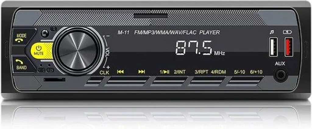 Poste Radio Voiture FM avec Lecteur MP3 USB et Commande Vocale Bluetooth