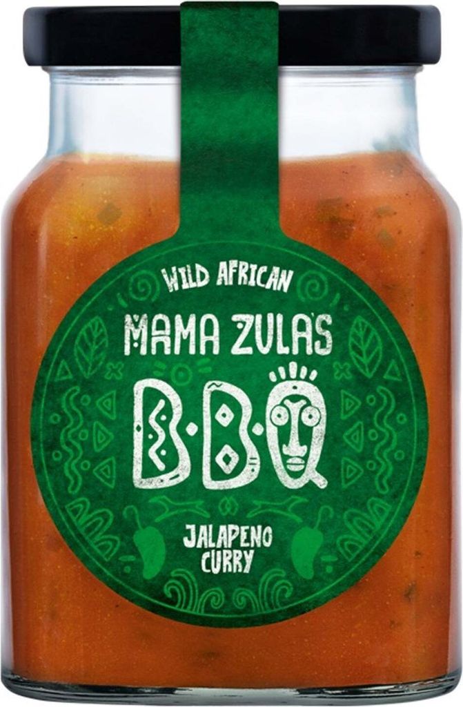 Mama Zula Wild African BBQ Jalapeno Curry Sauce im Glas 320ml