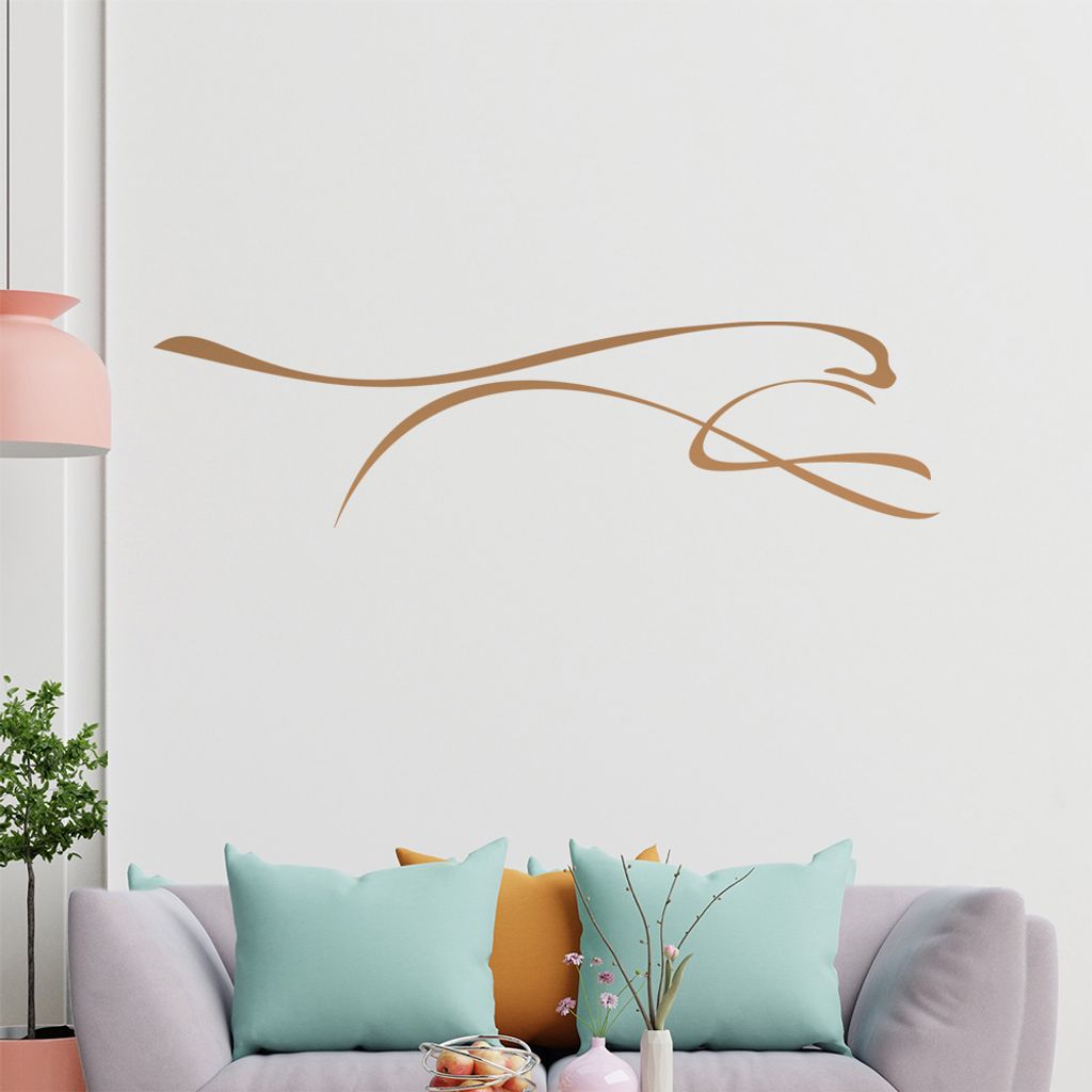 Raubkatze Linien Wandtattoo in 6 Größen - Wandaufkleber Wall Sticker - Dekoration, Küche, Wohnzimmer, Schlafzimmer, Badezimmer