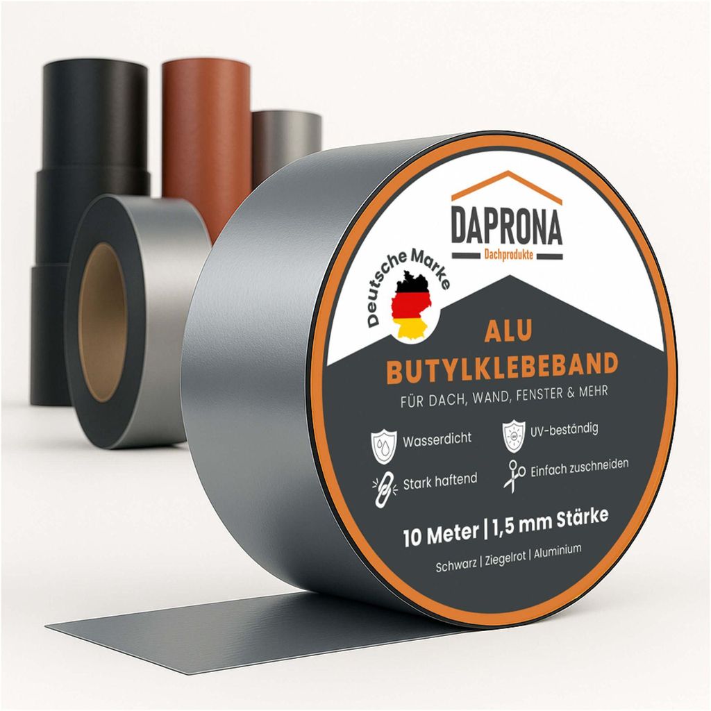 DAPRONA Butylband, Panzertape 10m x 50mm, Alu Dichtungsband Produktbild 