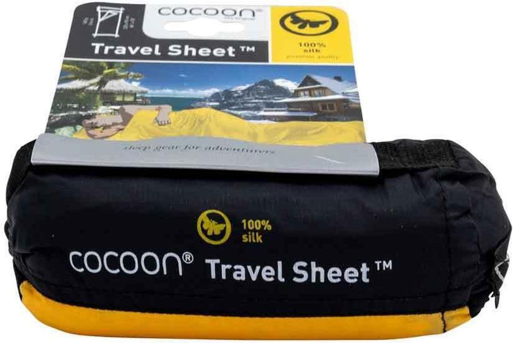 Cocoon Leicht-Reiseschlafsack, Rechteck, 220 x 90 cm, 100 % SEIDE, sunset