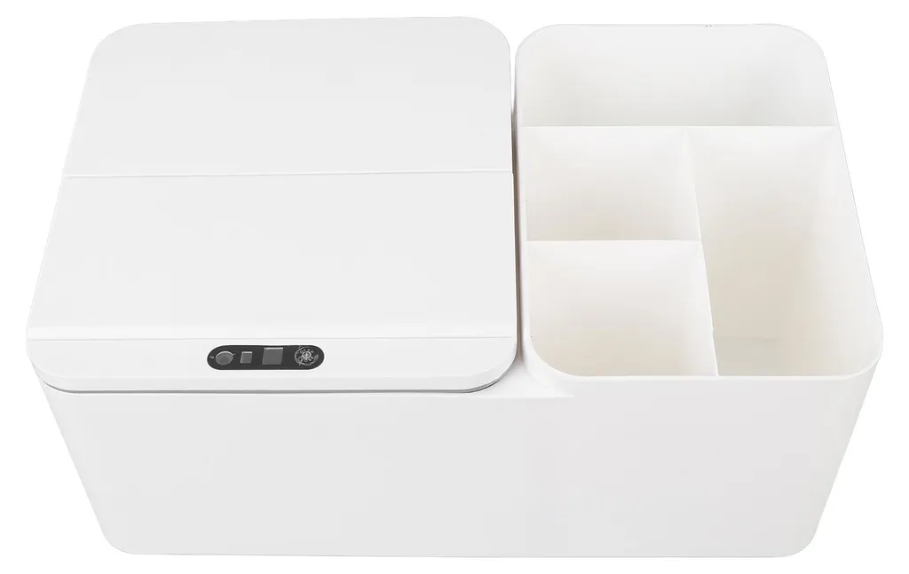 Boîte de rangement intelligente à induction pour bureau multi-compartiments - 9