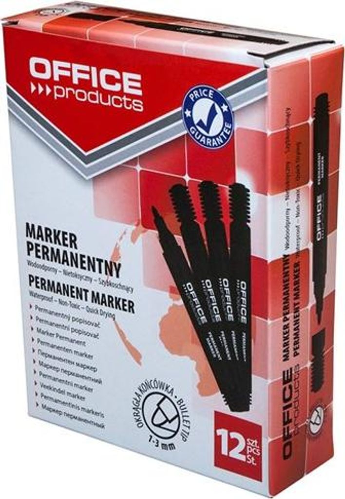 Permanentmarker Schwarz Rund