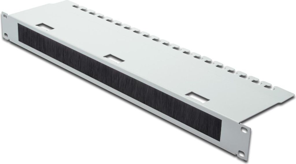 DIGITUS 1HE Kabelrangierpanel, Bürstenleiste, Grau Produktbild 