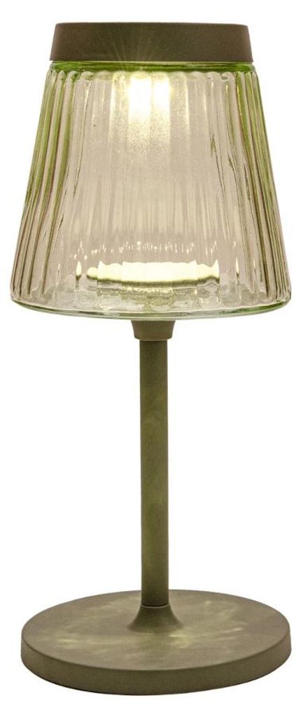 Solární stolní lampa Anna's Collection, sklo, LED, olivově Obrázek produktu 