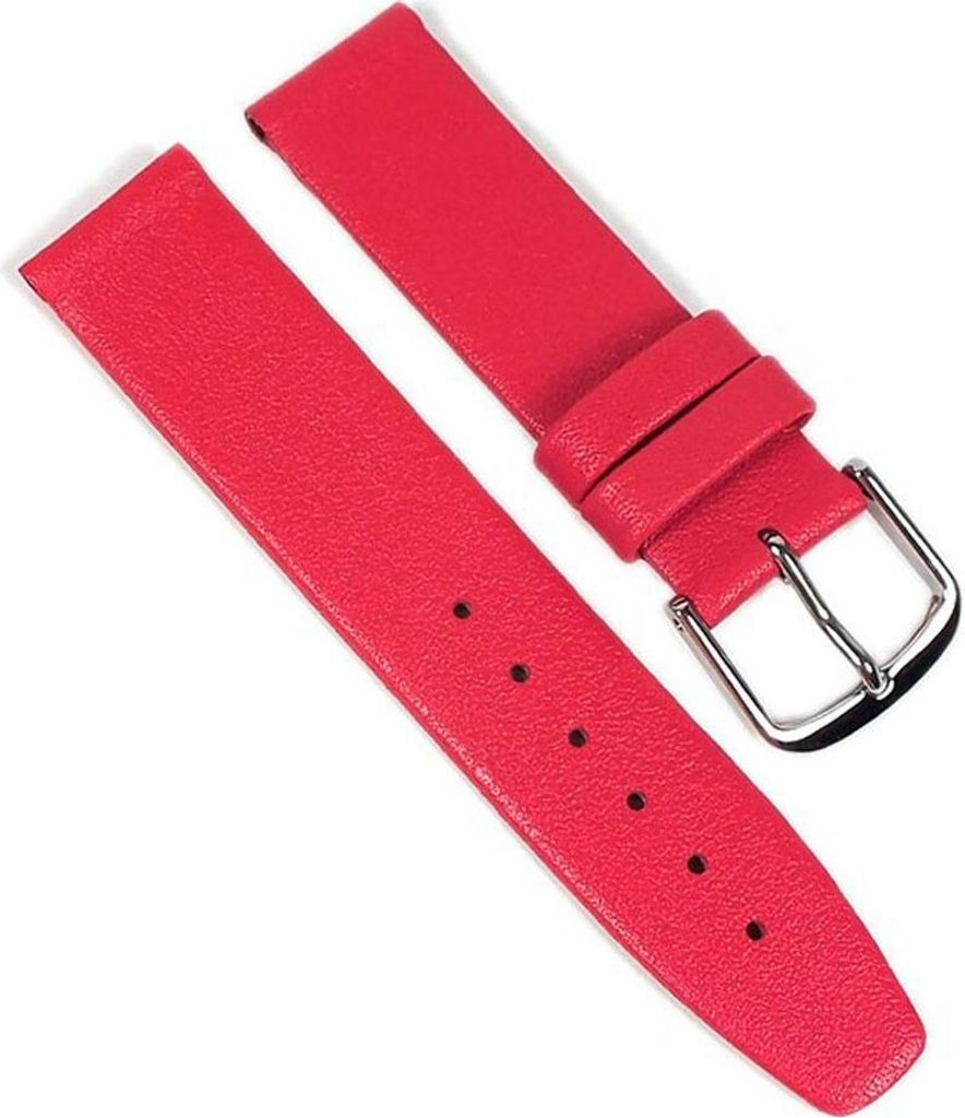 Uhrenarmband Leder rot antiallergie Leder extra kurz für Produktbild 