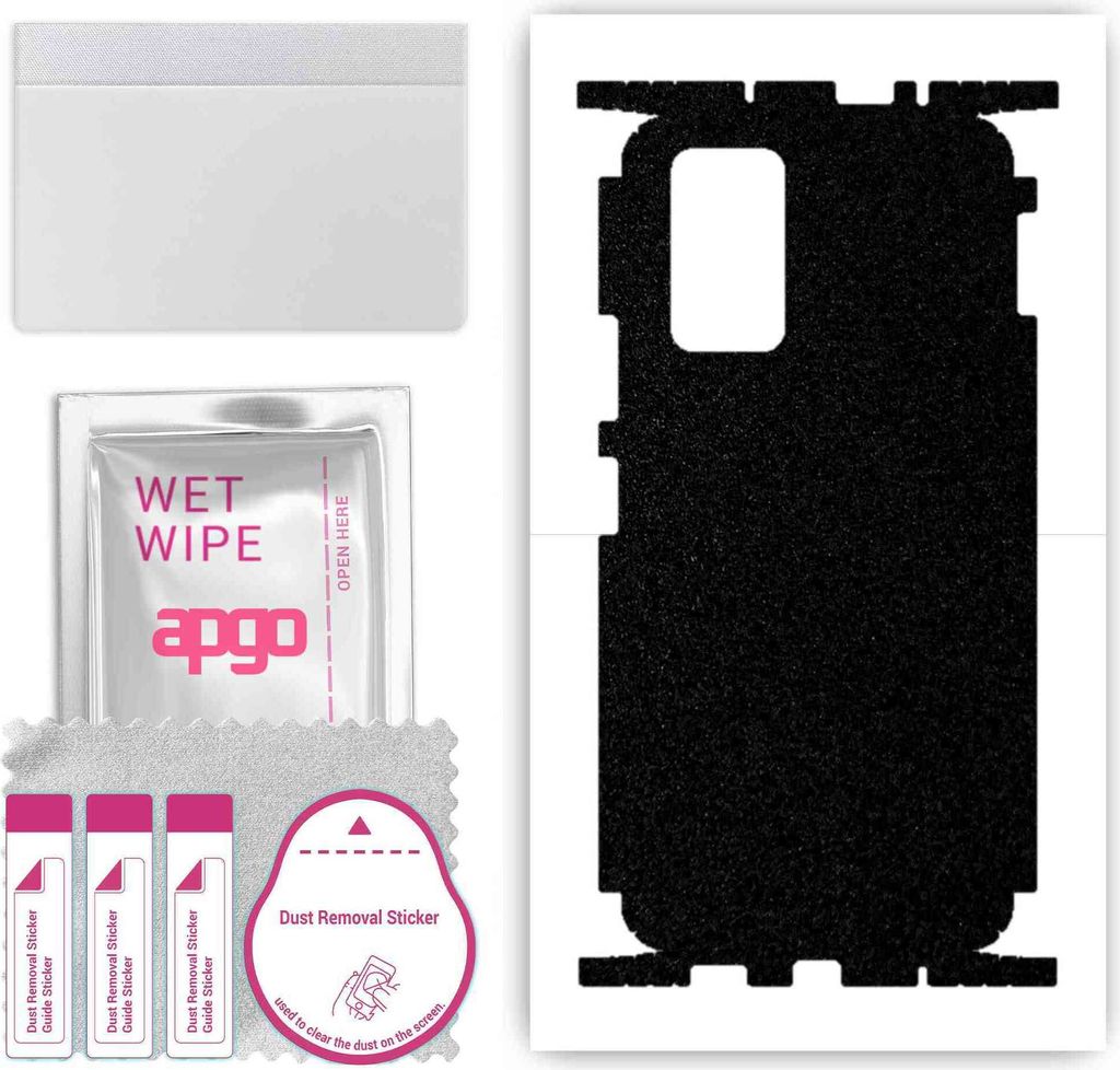 apgo Rückseite + Seiten Schutzfolie, Skin, kompatibel mit Xiaomi Redmi Note 10 Pro, Hinten Displayschutzfolie aus Vinylfolie, kratzfest, einfache ...