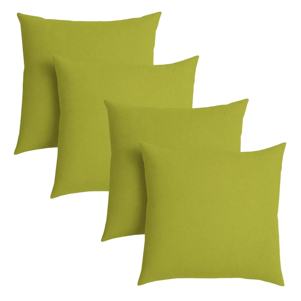 Cuscini 40x40 Verde Lime sleepling: Set 4 Pezzi Morbidi e Lavabili - 1