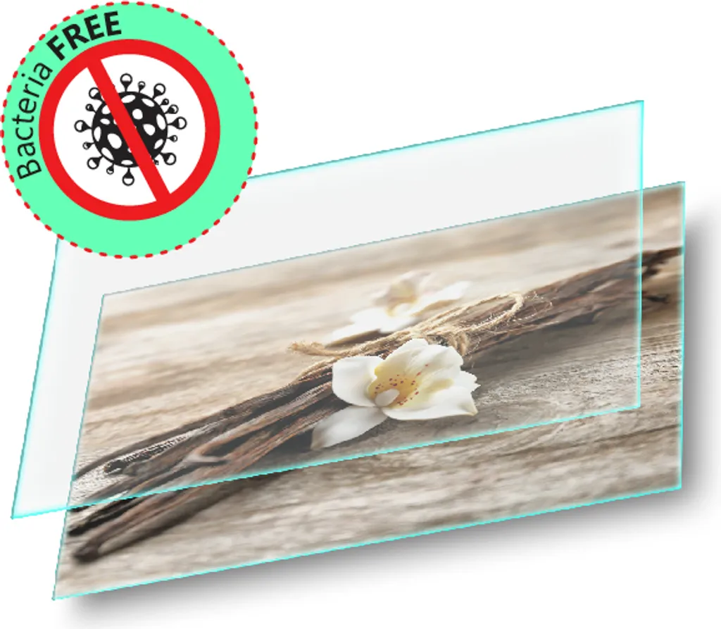 Tagliere Vetro Professionale 30x22 Foliage Viola | Piastra Multiglass - 12