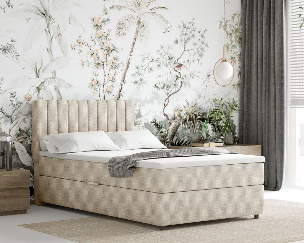 Boxspringbett 120x200 EVEREST, mit Topper, mit Bettkästen,  Produktbild 