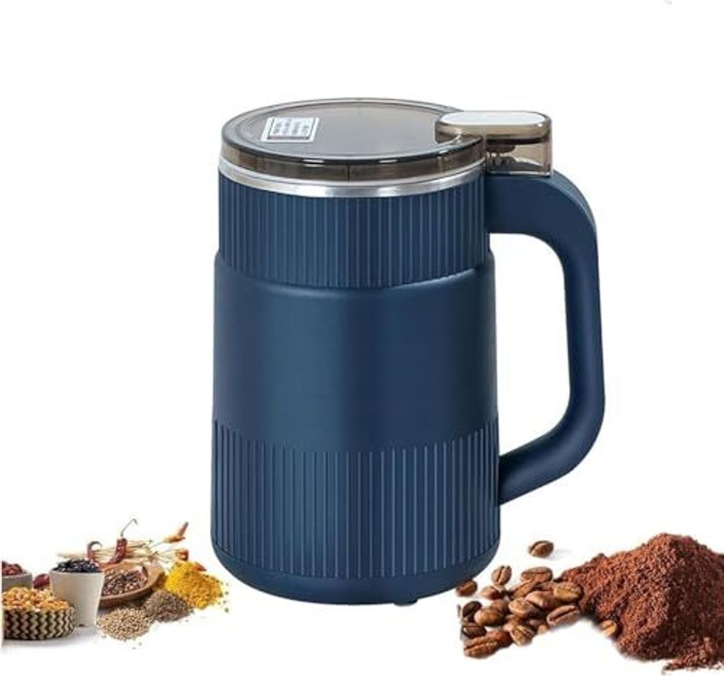 Kaffeebohnenmühle 550 ml elektrisches Gewürz 8 Edelstahlblätter kleiner Mühle Espresso Bohnen Nüsse Kräuter Pfeffer Müsli Salz Salz
