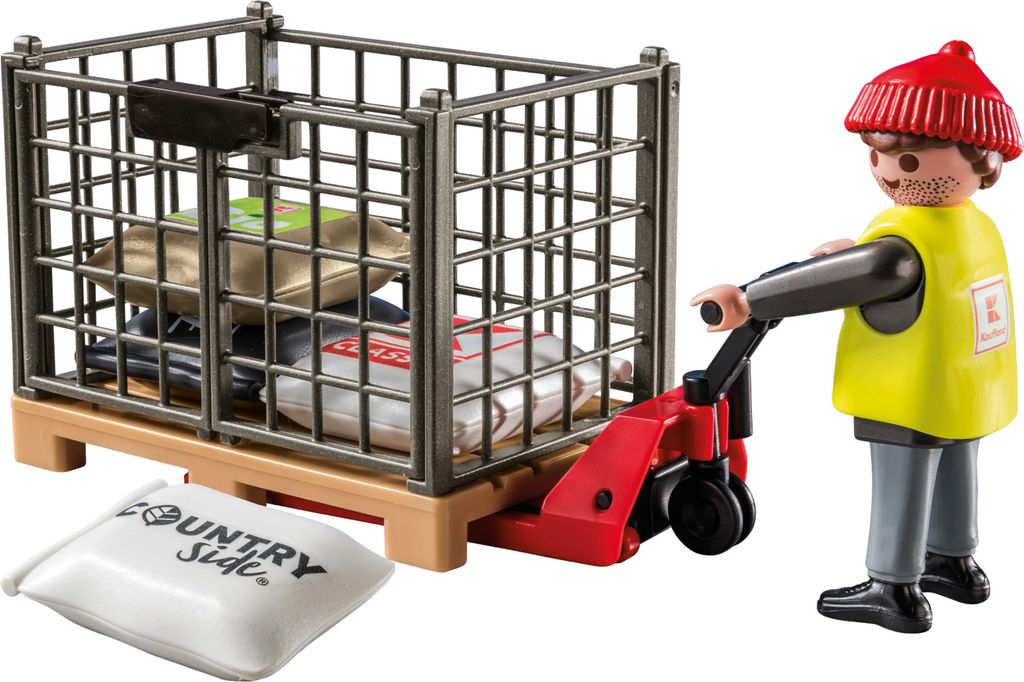PLAYMOBIL Kaufland 71389 Hubwagen mit Gitterbox Produktbild 