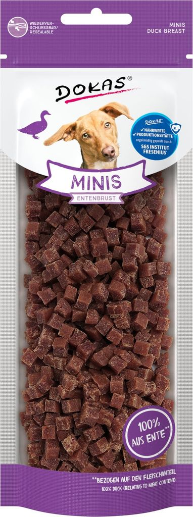 Dokas Minis Entenbrust für Hunde, 9x70g Produktbild 