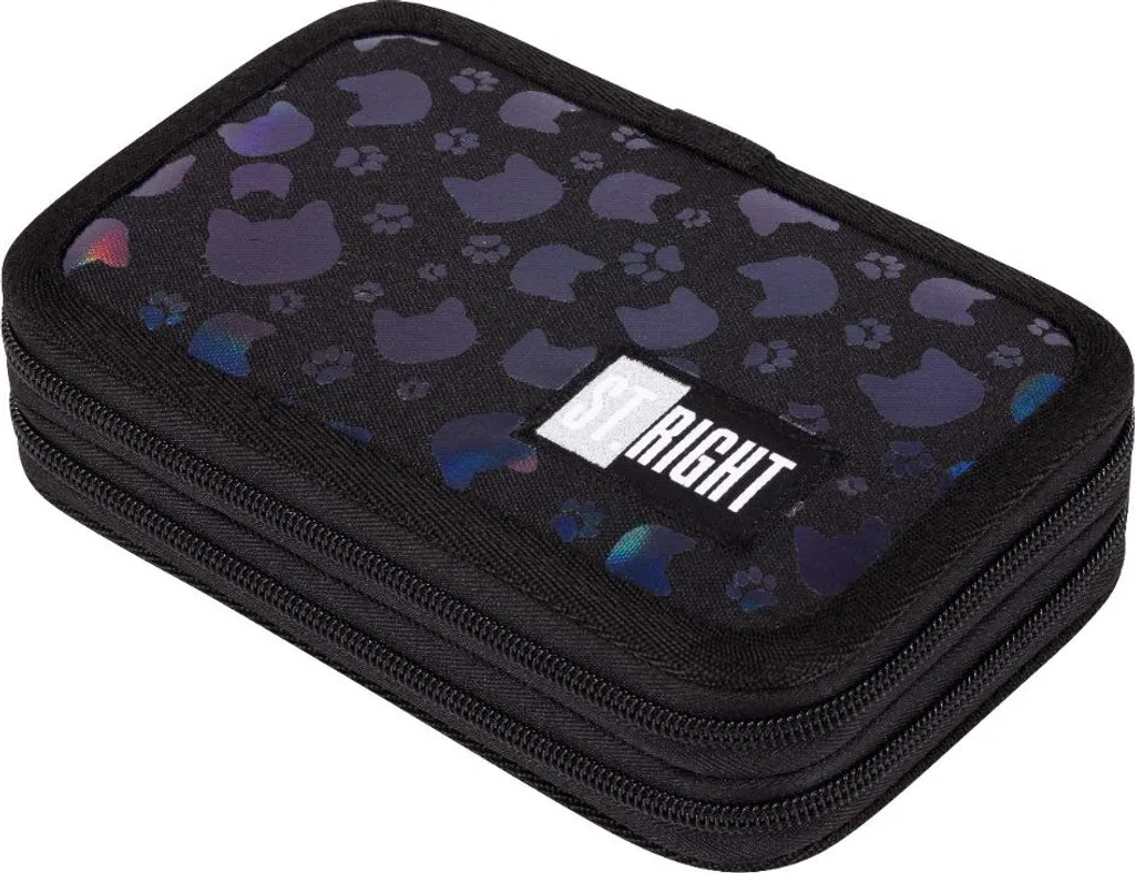 Trousse garnie 2 compartiments Black Cats Majewski pour l'école