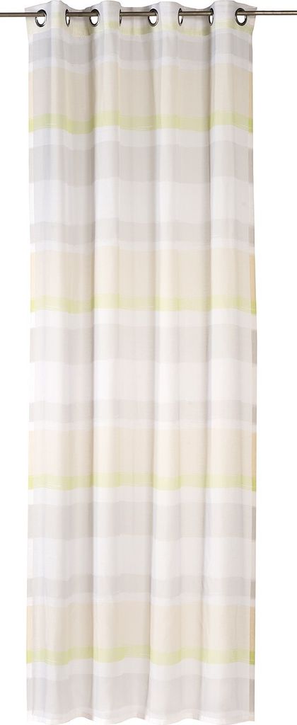 Elbersdrucke Ösenschal Sweet Love Stripe 03 grün halbtransparent 255x140 cm