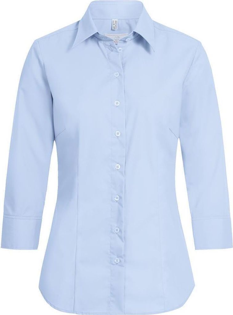 Greiff Corporate Bluse BASIC Damen 3/4 Kent Regular-Fit Hellblau 40